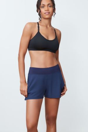 FILA Double Layer Shorts Navy,Womens Tennis | CA.GPZCUK376